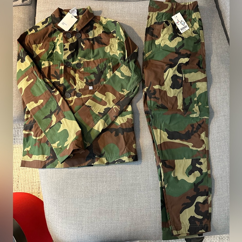 BONNE Amsterdam Green Camouflage Suit